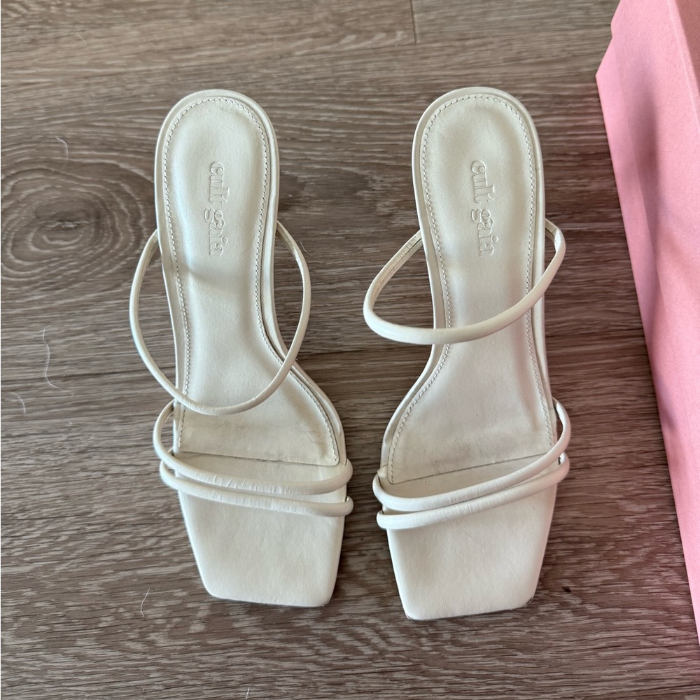 CULT GAIA Women's Lydia Leather Sandals In White